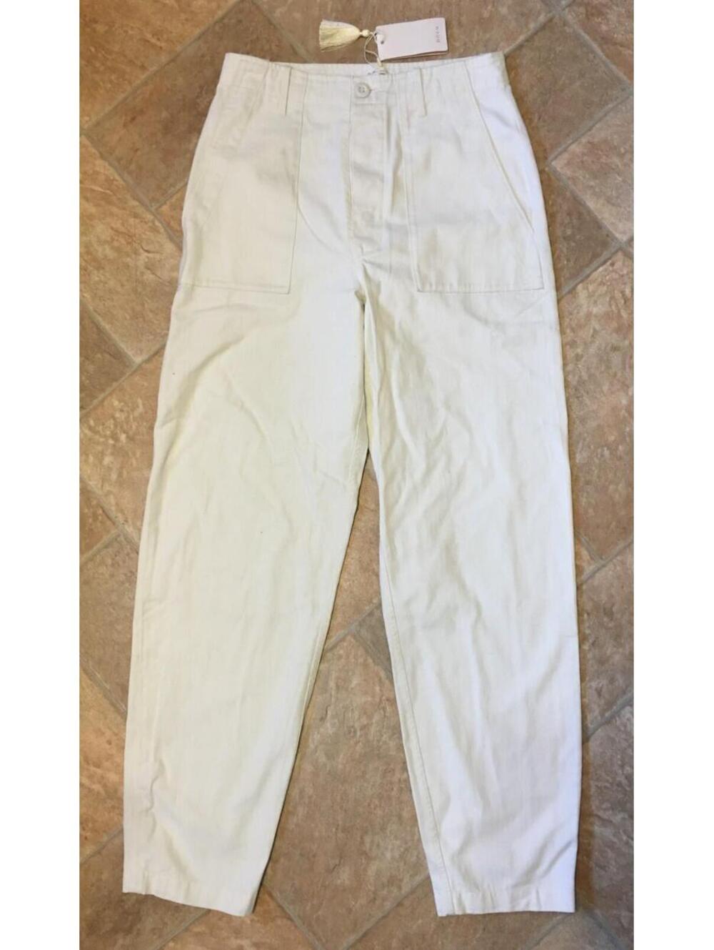 NWT Doen Walker Pants Nutmilk (Ivory) sz 6 Baker Fatigue style Patch Pockets